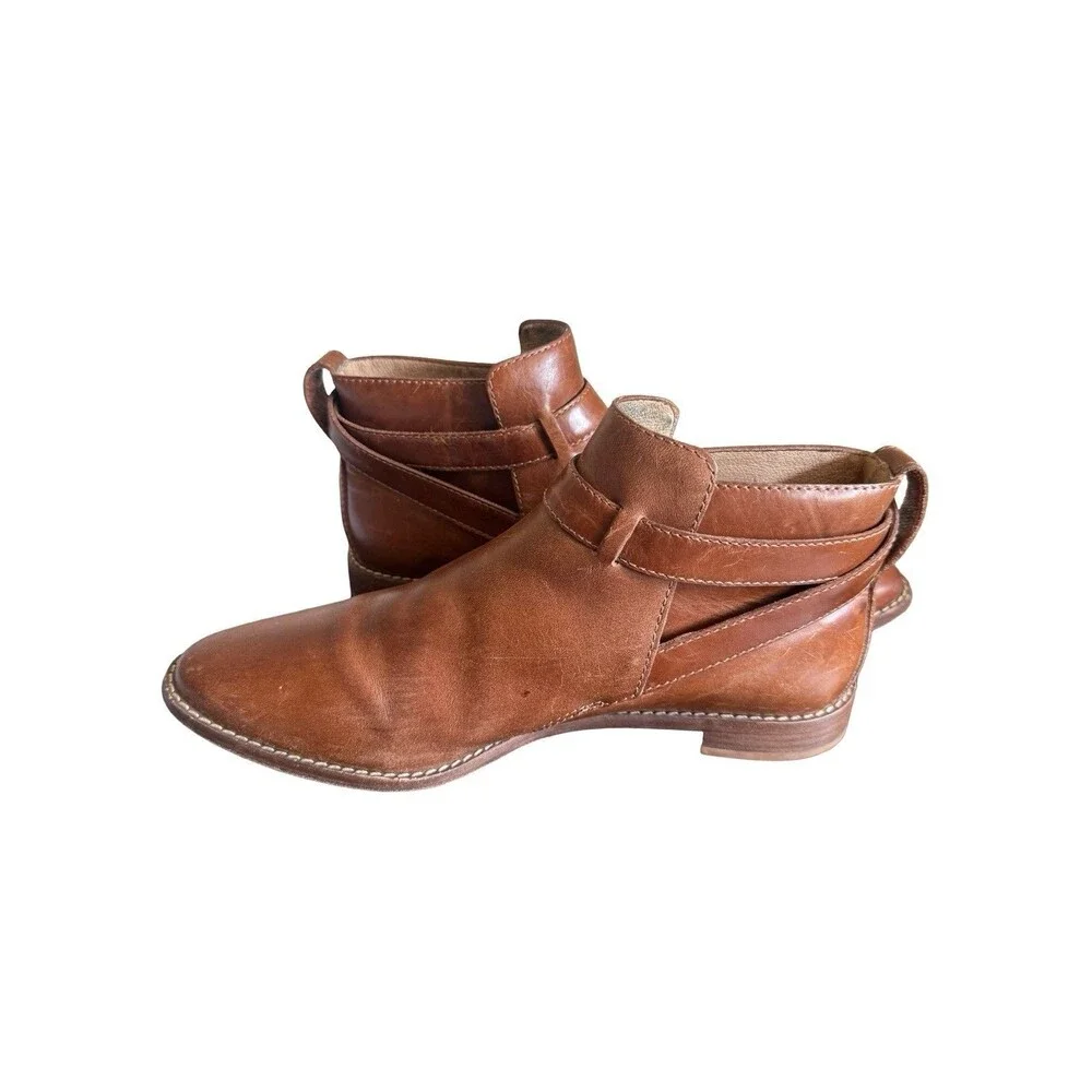 Madewell The Hollis Boots Booties English Saddle Leather Equestrian SZ 9.5